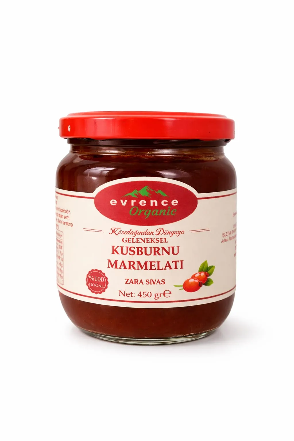 Kuşburnu Marmelatı 450 gr — Sivas Zara Kösedağ doğal ürünü