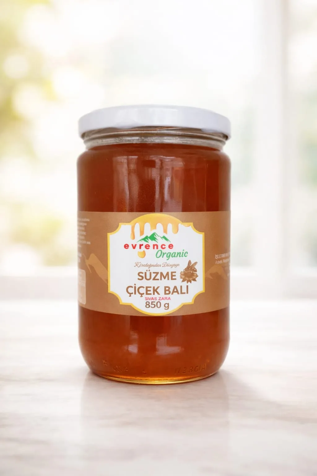 Süzme Çiçek Balı 850 gr — Sivas Zara Kösedağ doğal ürünü